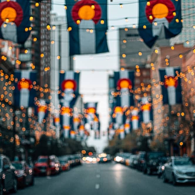 City lights in Denver