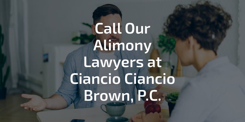 Call our alimony lawyers at Ciancio Ciancio Brown, P.C. - a couple arguing at the dining table
